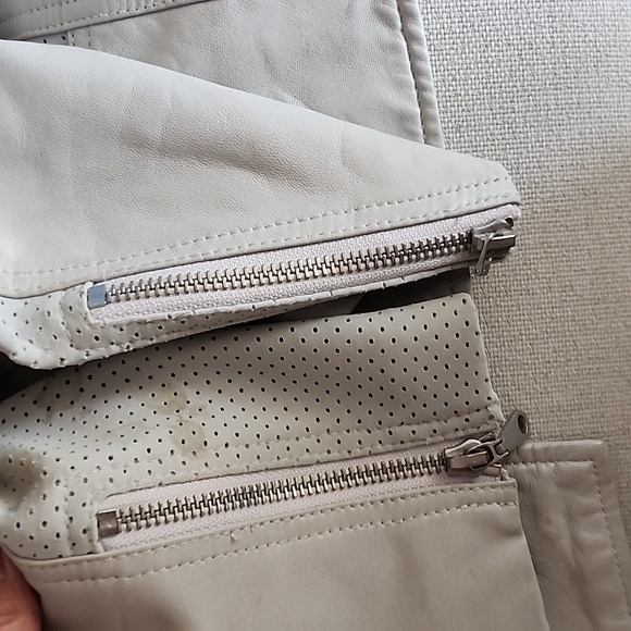 Rebecca Minkoff Cropped Moto Jacket Gray - Picture 6 of 7